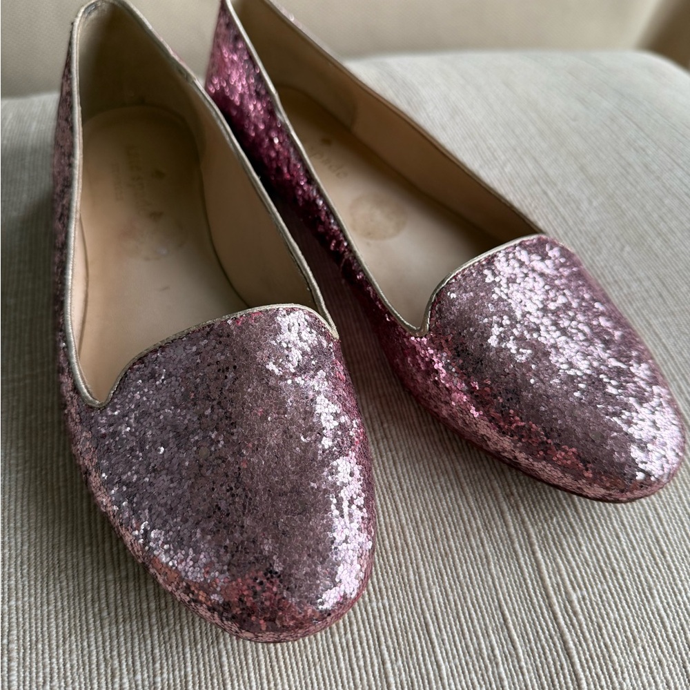 Kate Spade Glittery Pink Flats